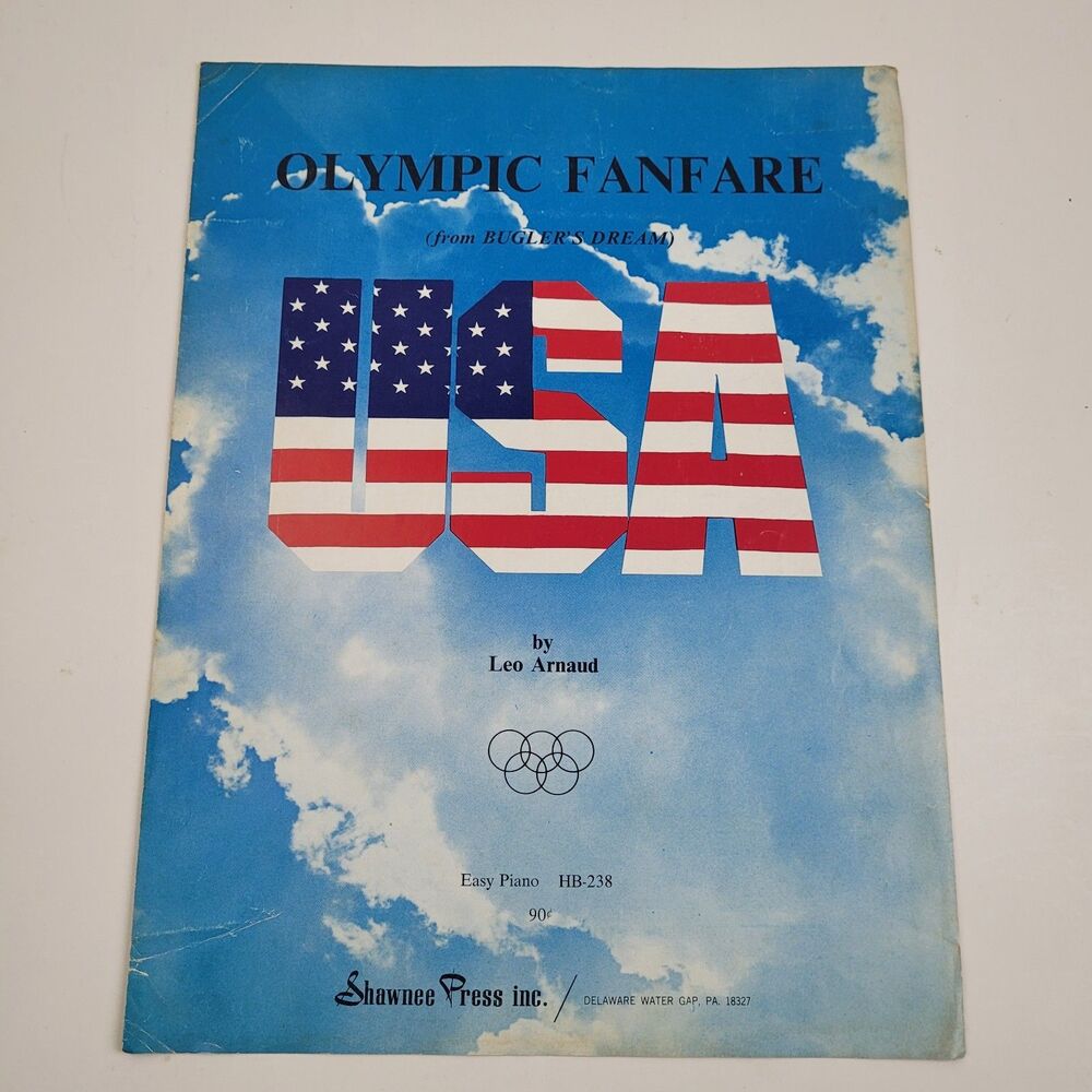 Vintage Sheet Music Leo Arnaud, Hawley Ades: Olympic Fanfare, Piano solo USA